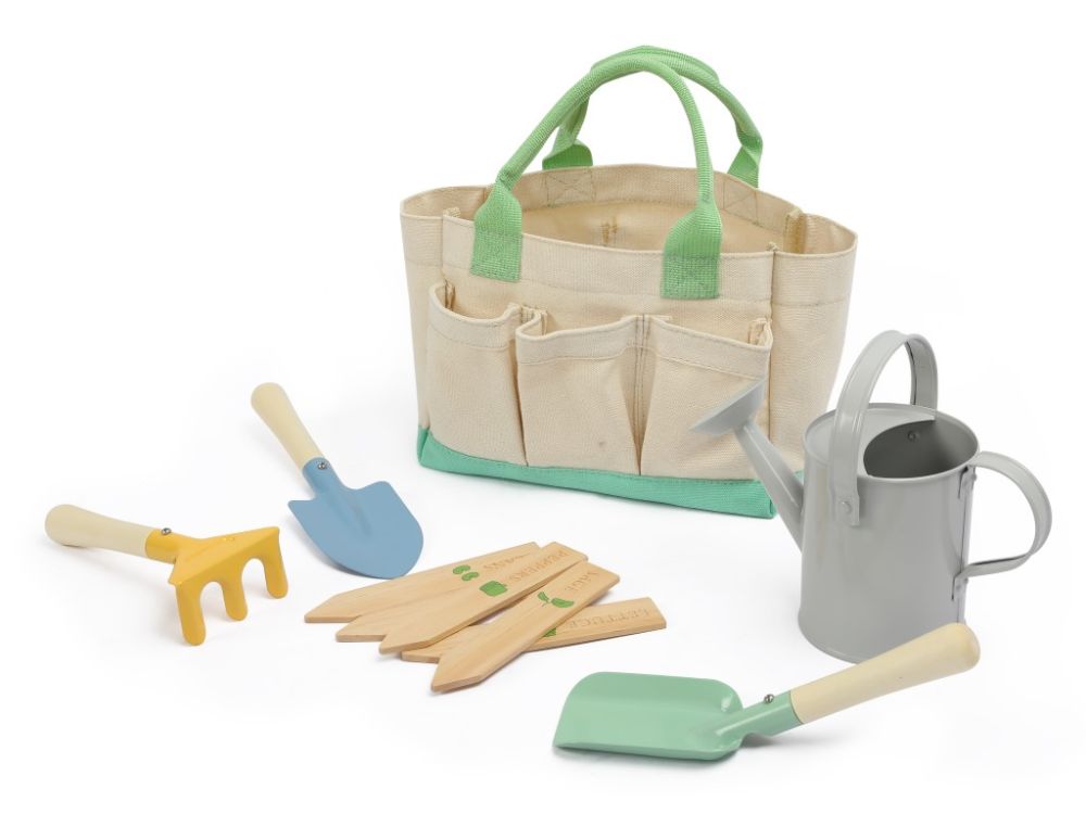 Kinder-Gartenwerkzeug-Set in praktischer Tasche | Für kleine Gartenfreunde