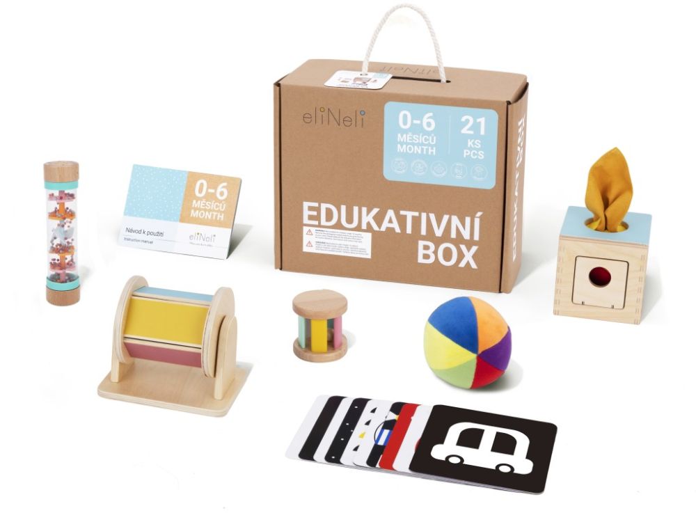 Lernbox 1 | Lernspielzeug Set für neugeborene Babys | 0-6M