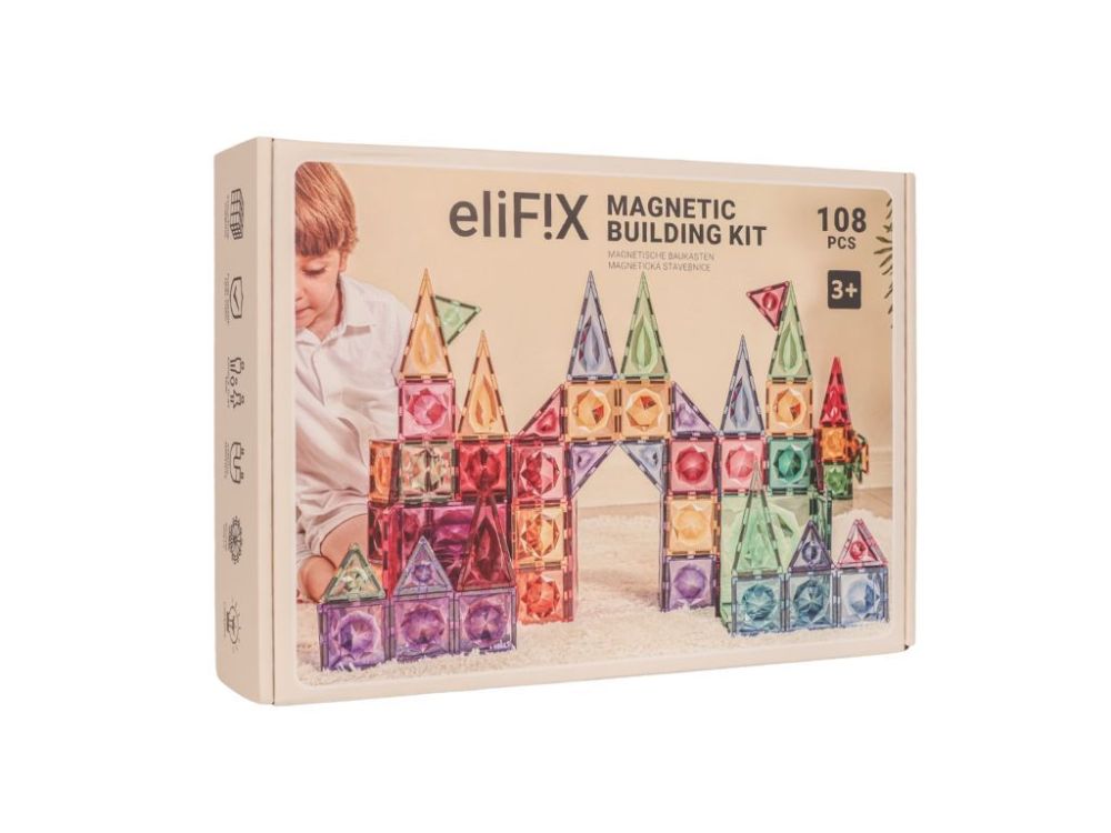 Magnetbausteine EliFix Pastell – 108 Teile (beschädigte Verpackung)
