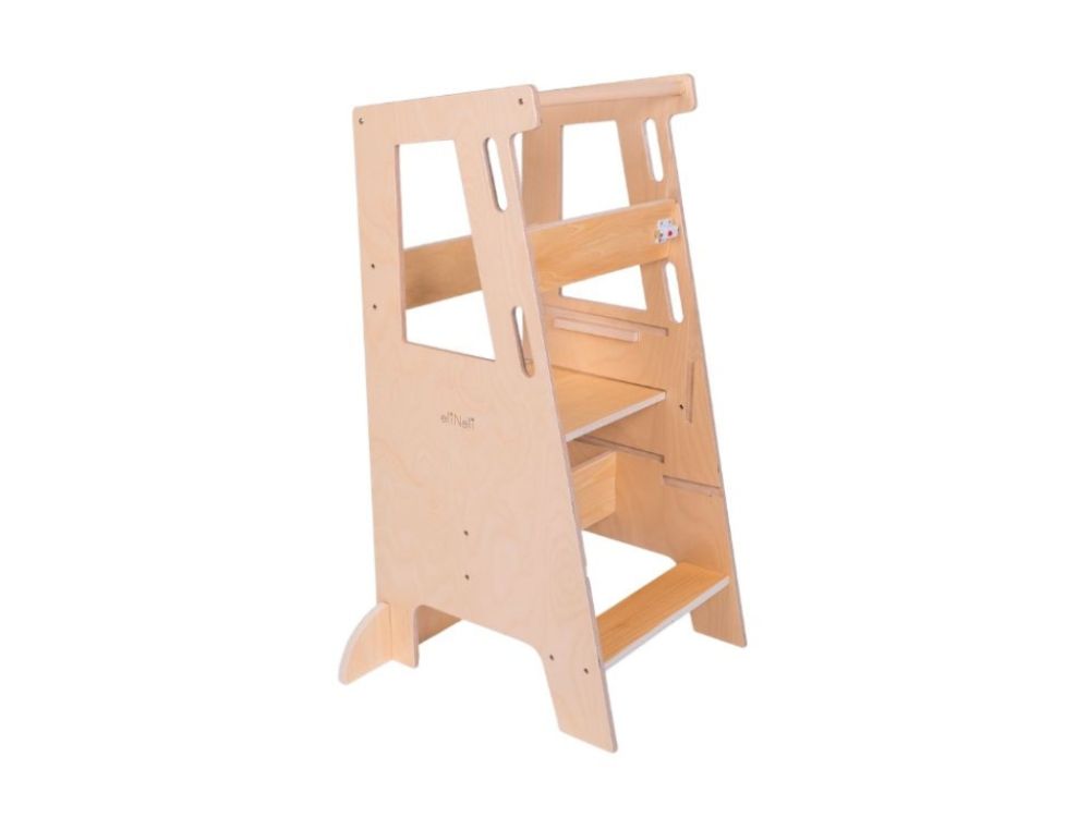 Mitwachsender Lernturm 3in1 – 90 cm | Design mit Stabilisierungselementen für sicheres Lernen