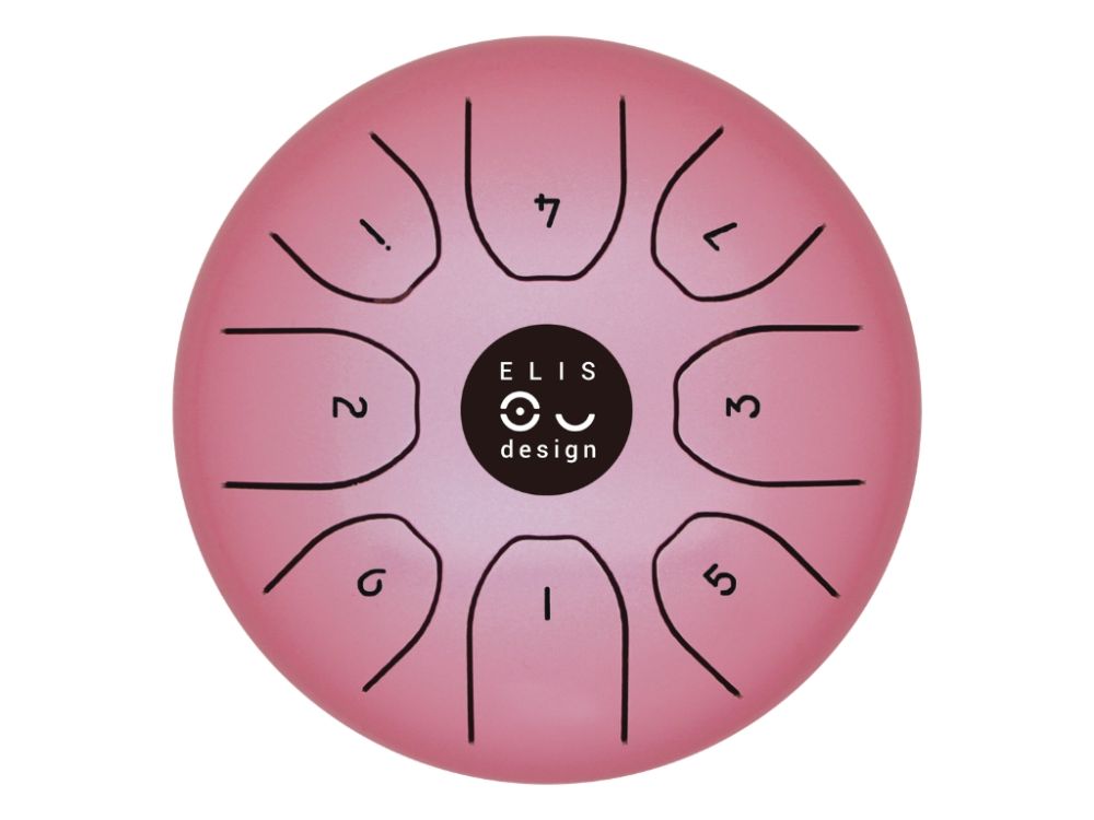 Drumboo Kleine Handpan - Rosa | Metall Klanginstrument für Kinder & Erwachsene