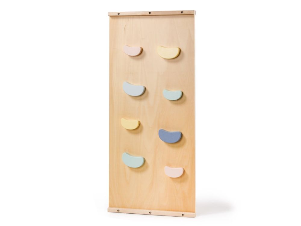 Kletter- und Balancebrett 78 cm - Pastell | das doppelseitige Brett für die Montessori-Kletterwippe 5in1