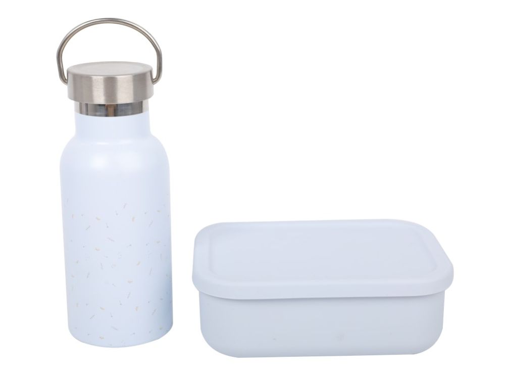 Praktisches Snack-Set für Kinder – Flasche und Box - Blau | Ideal für unterwegs