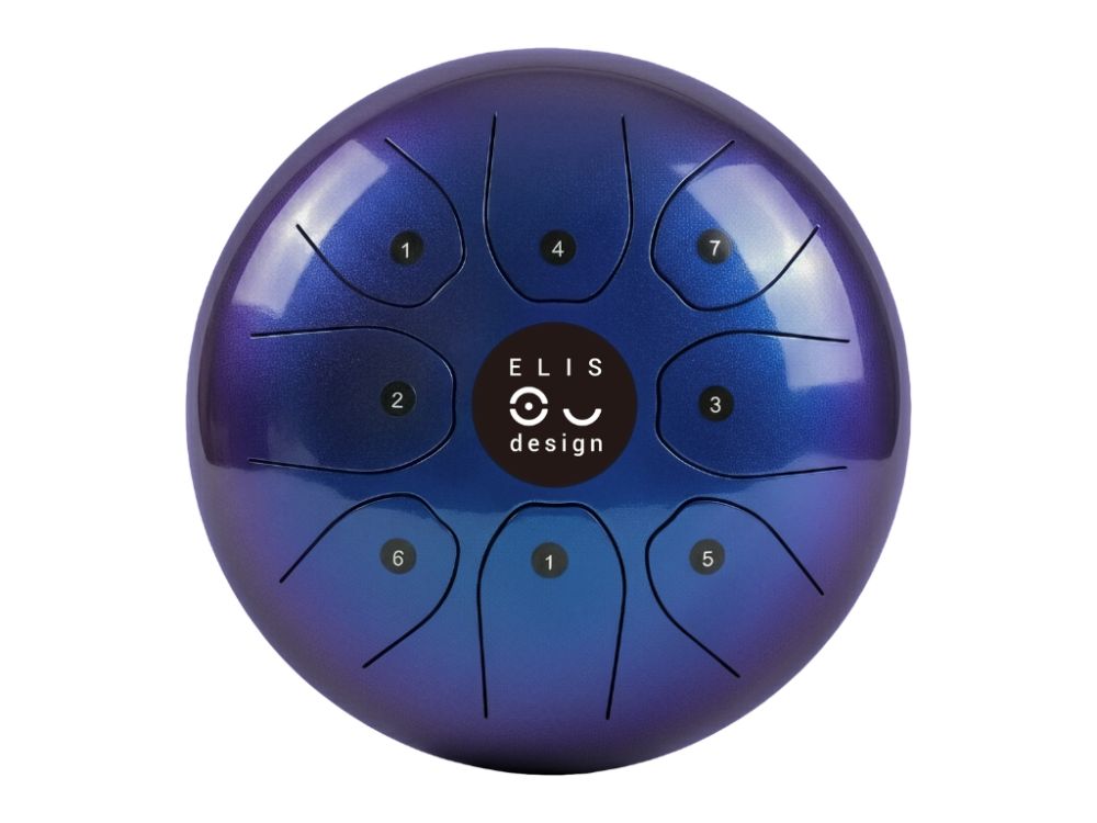 Drumboo Große Handpan - Blau | Metall Klanginstrument für Kinder & Erwachsene