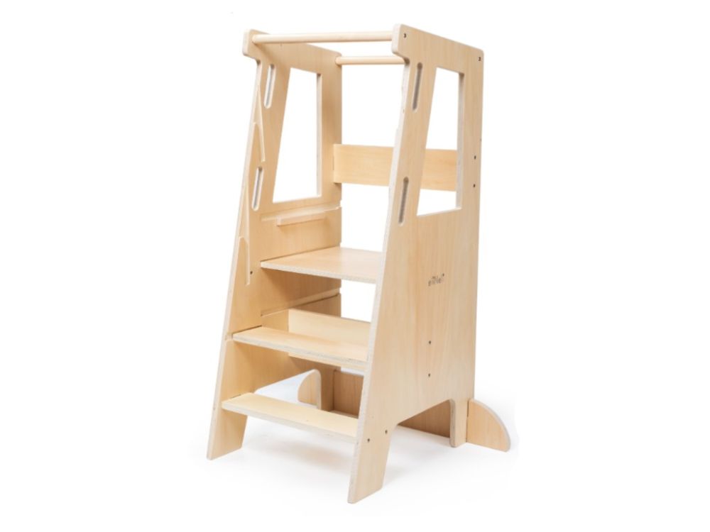 Mitwachsender Lernturm 3in1 – 90 cm | Design mit Stabilisierungselementen für sicheres Lernen