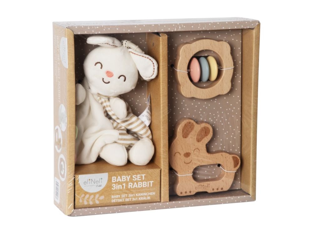 Baby Geschenkbox 3in1 - Kaninchen | das perfekte Geschenkset für Neugeborene