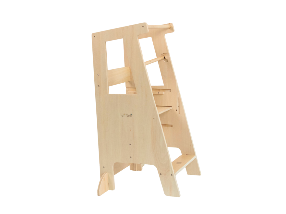 Mitwachsender Lernturm 3in1 – 90 cm | Design mit Stabilisierungselementen für sicheres Lernen