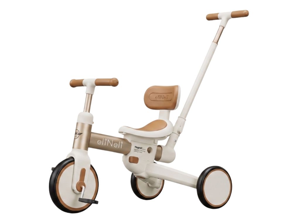 4in1 Kinder-Dreirad mit Schubstange | Leichtes Magnesium Laufrad & Buggy ab 18 Monaten