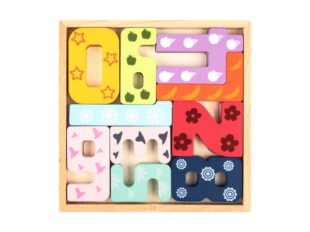 Holzpuzzle mit Zahlen | das Montessori Steckspiel