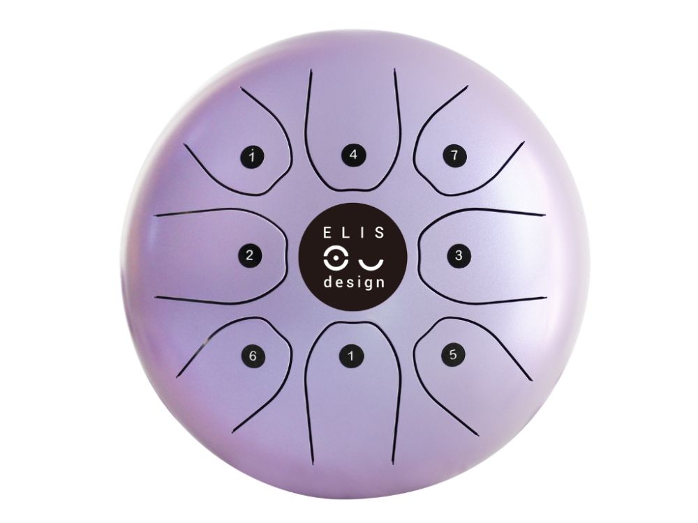 Drumboo Große Handpan - Lila | Metall Klanginstrument für Kinder & Erwachsene