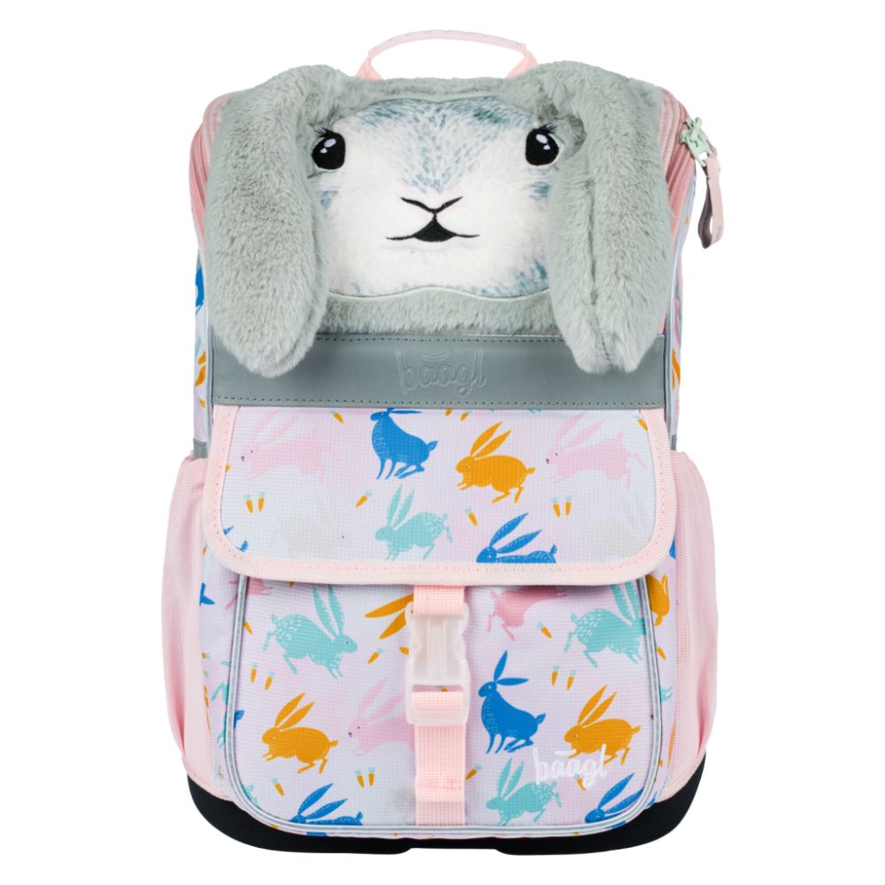 Baagl Schulranzen Zippy - Bunny | Ergonomische Schultasche für Grundschulkinder