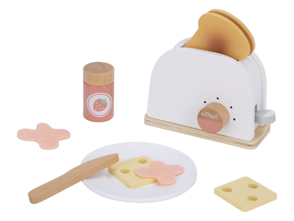 Spiel-Toaster | der Kinder-Holztoaster mit Zubehör