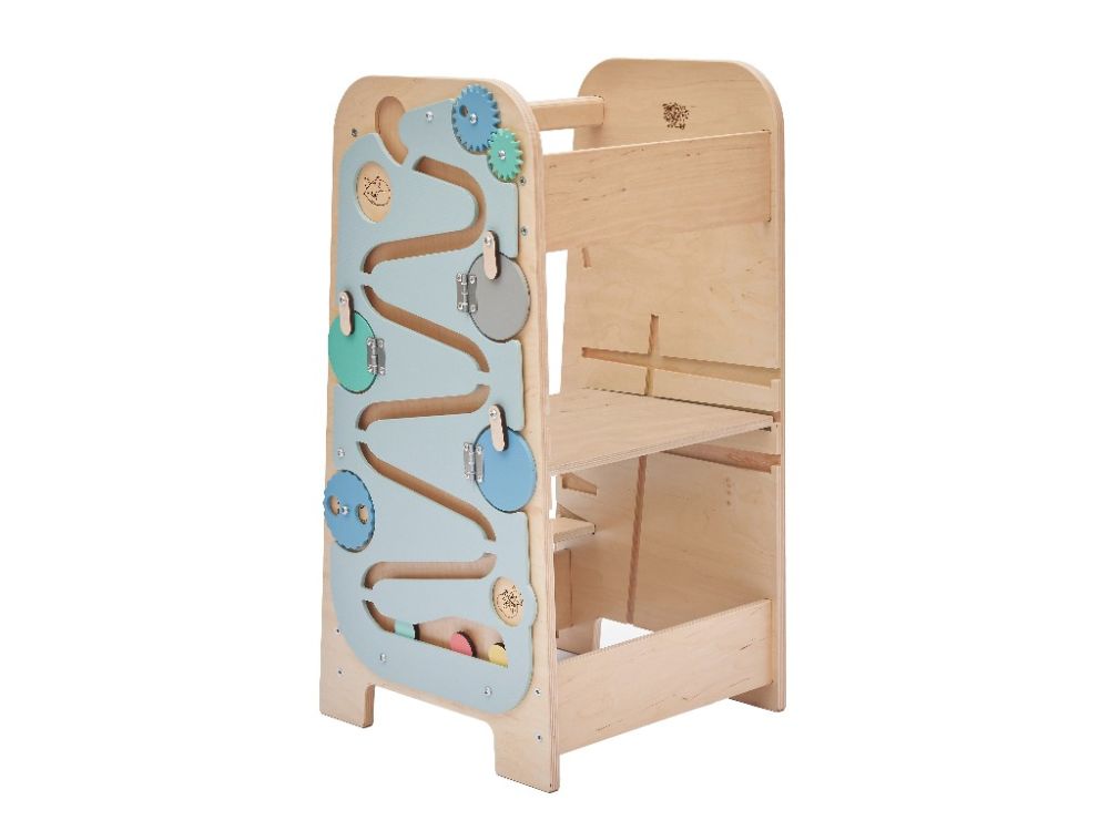 Lern- und Spielturm | der wachsende 5in1 Educational Tower in Blau - 75 cm