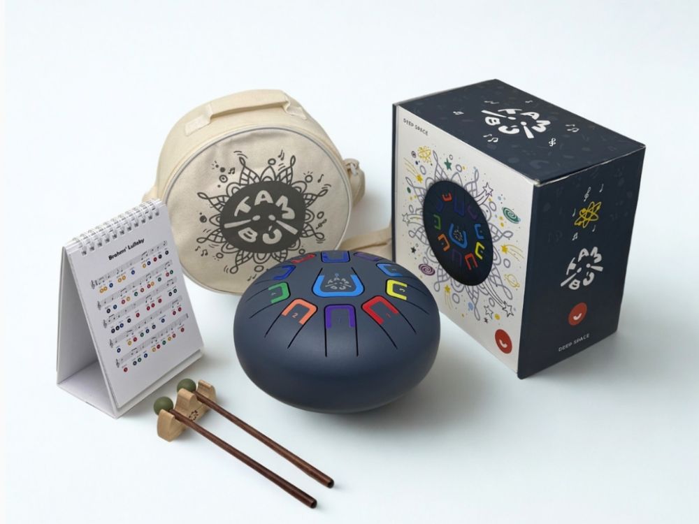 Musikalisches Tambú - grau/blau