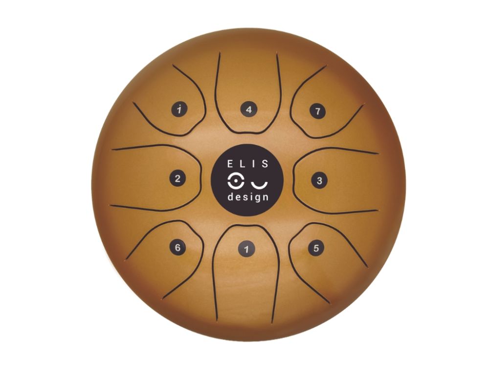 Drumboo Große Handpan - Gold | Metall Klanginstrument für Kinder & Erwachsene