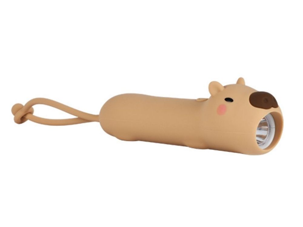 Silikon-Taschenlampe für Kinder – Wasserschwein (Capybara) | weiches Nachtlicht für Jungen & Mädchen