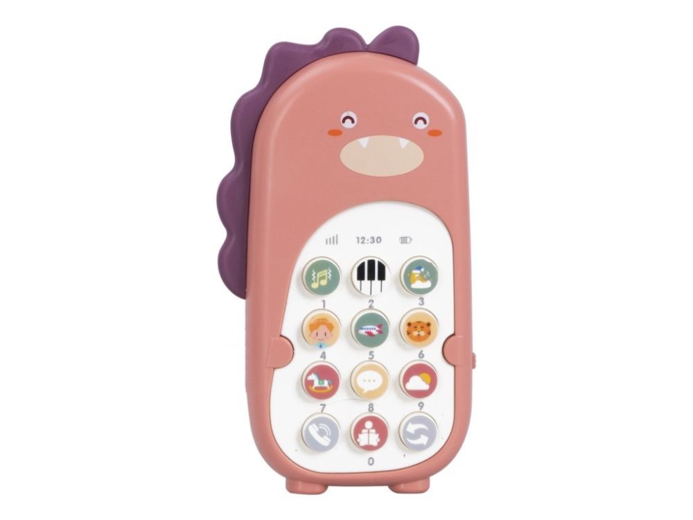 Kinder Handyspielzeug Dino - Rosa | das interaktive Sensorik-Spielzeug