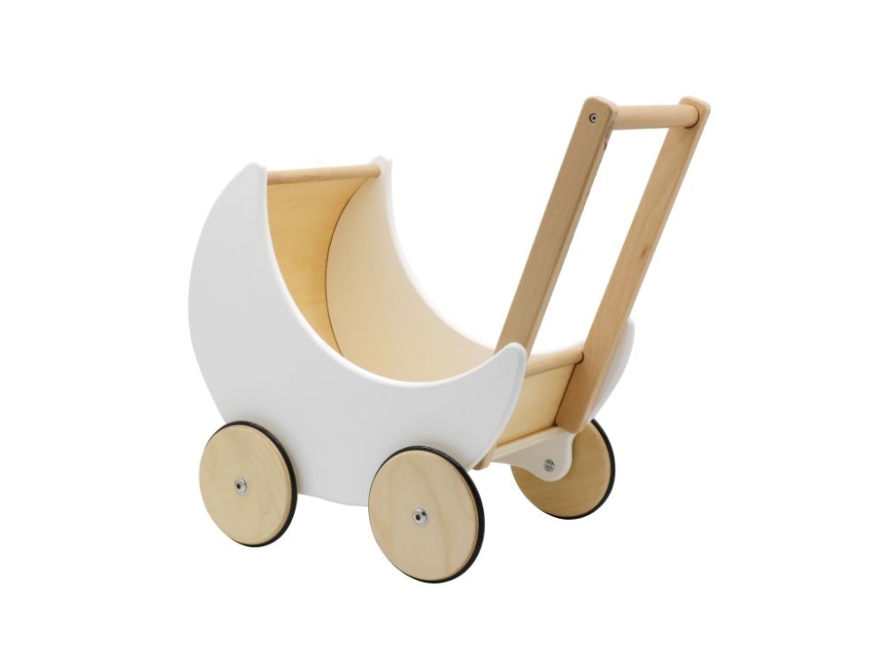 Stilvoller Puppenwagen aus Holz | Robustes Design für kleine Träumer