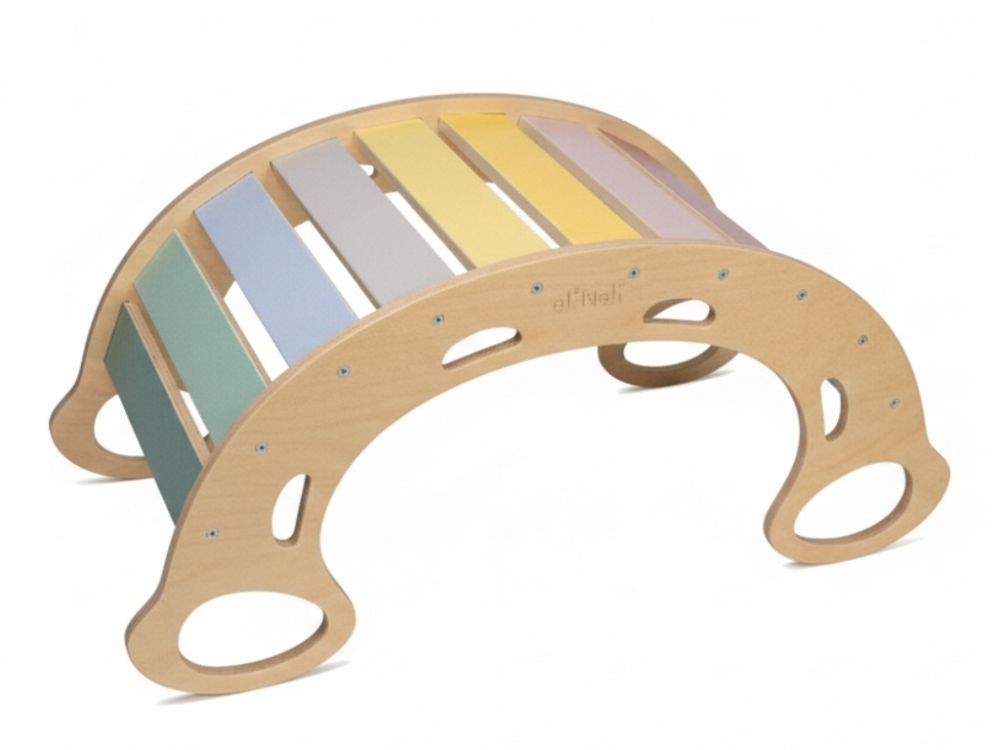 Montessori Kletterwippe - Pastell | die 5in1 Wippe für kleine Entdecker