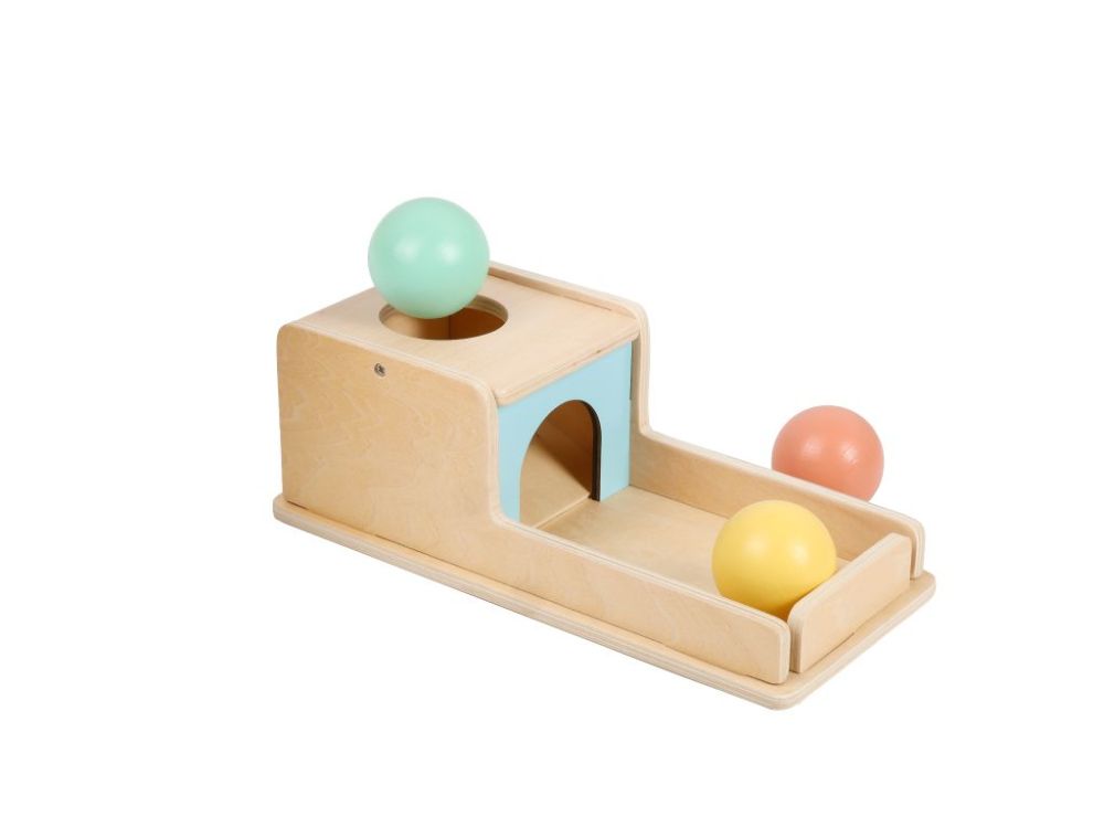 Holzkiste mit Bällen – Fresh | Spielerisches Sortier- & Greiftraining für kleine Hände